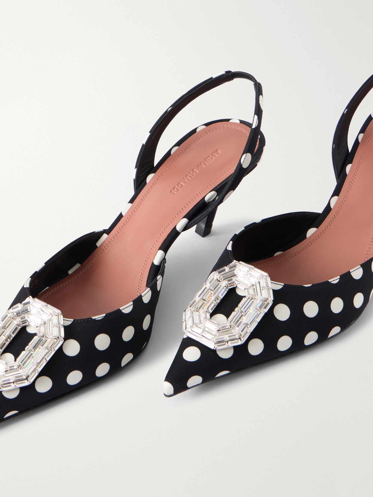 Camelia 60 Polka-Dot Velvet Slingback