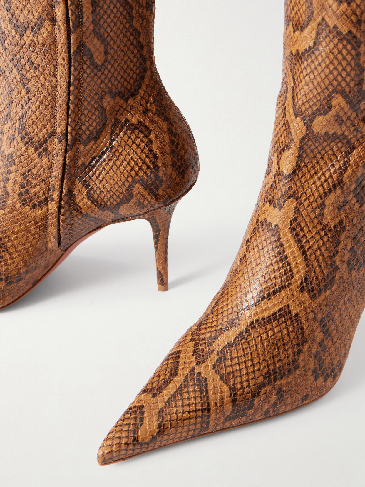 Barbara Snake-Effect Knee Boots