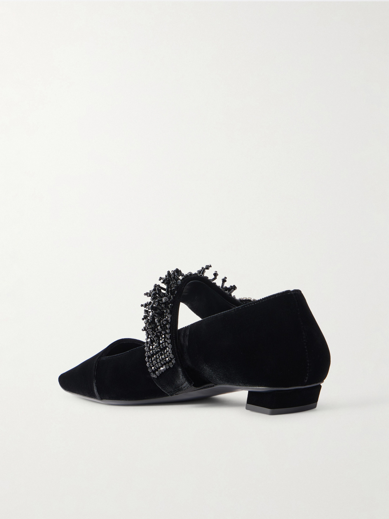 Belle Vivier 25 Embellished Velvet Mary Jane Pumps