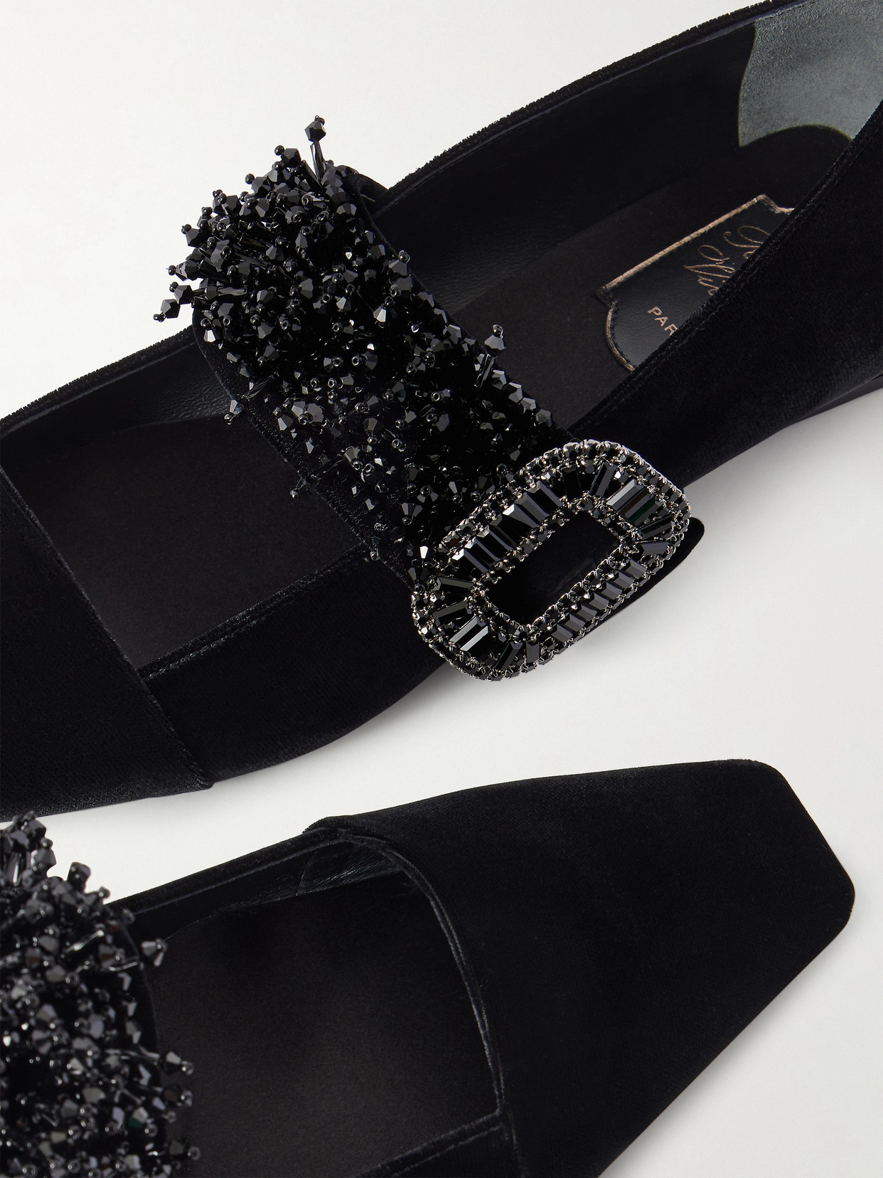 Belle Vivier 25 Embellished Velvet Mary Jane Pumps