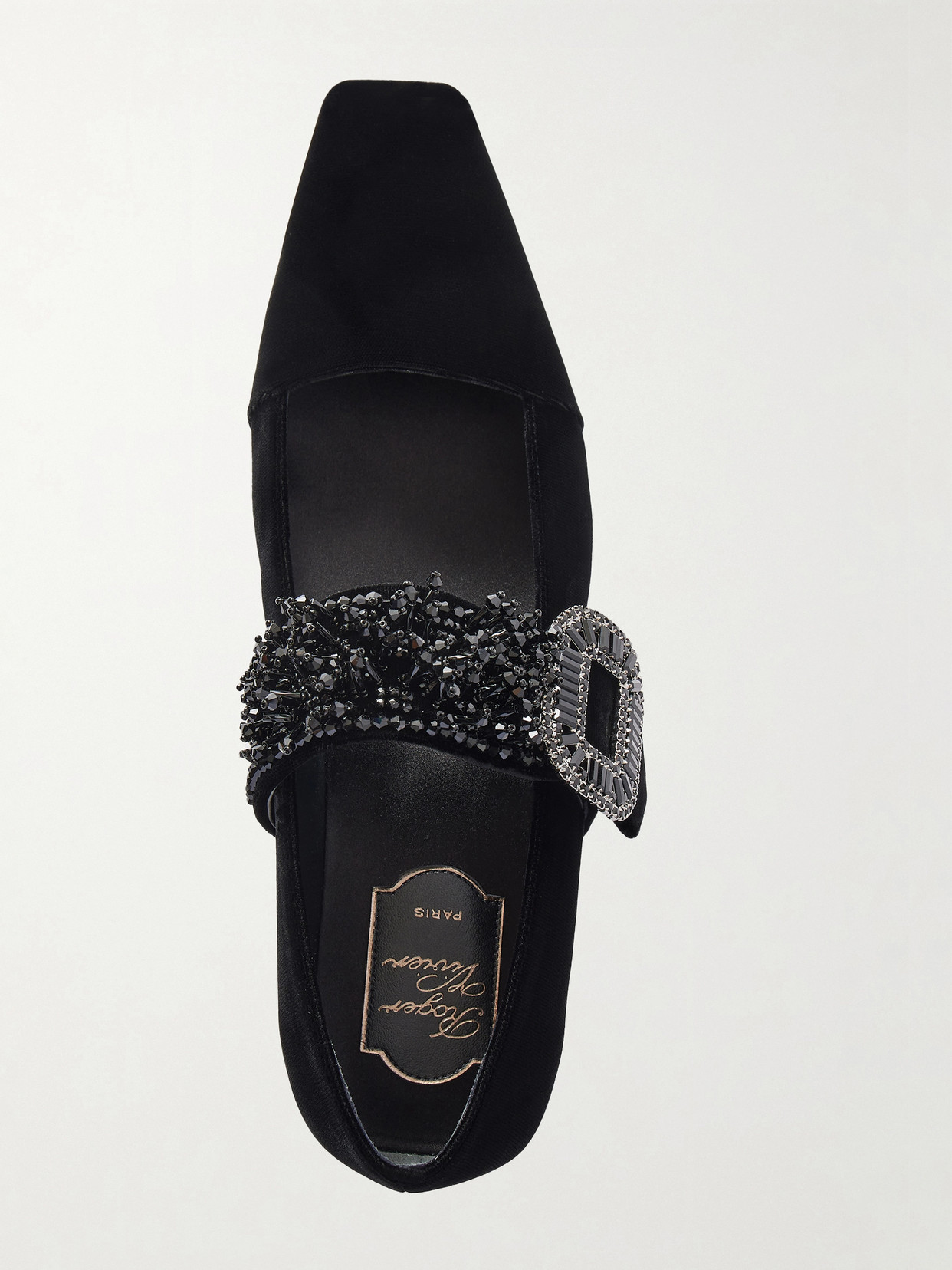 Belle Vivier 25 Embellished Velvet Mary Jane Pumps