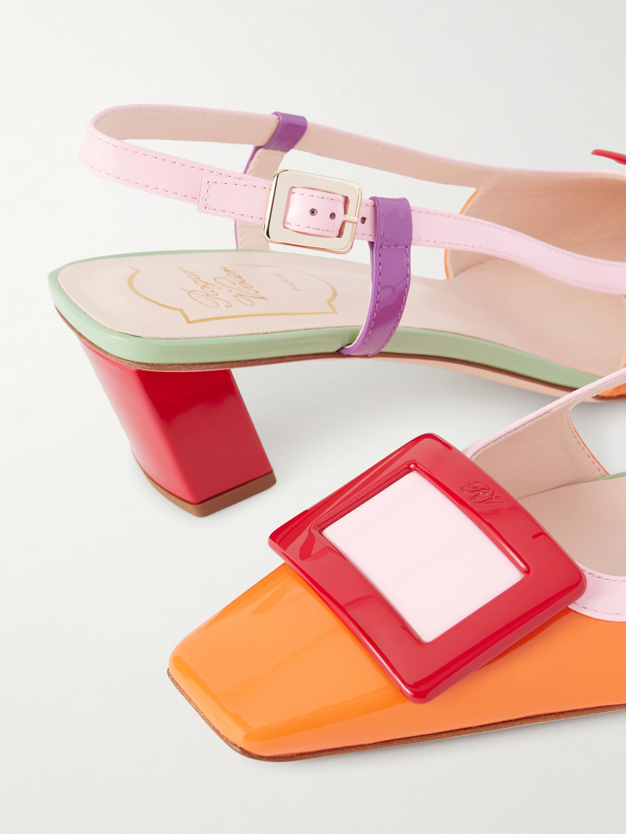 Belle Vivier 45 Color-Block Slingback