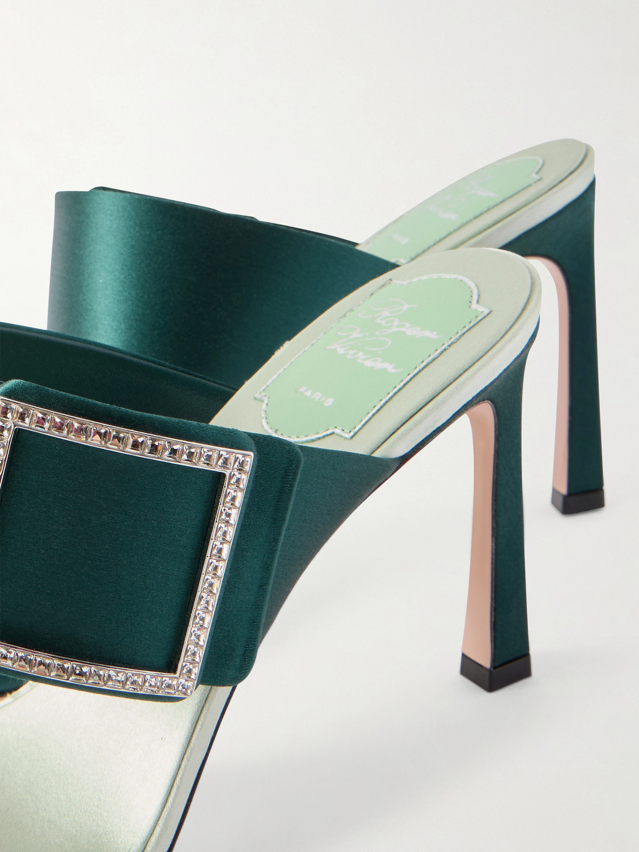 Trompette 85 Crystal-Embellished Mules
