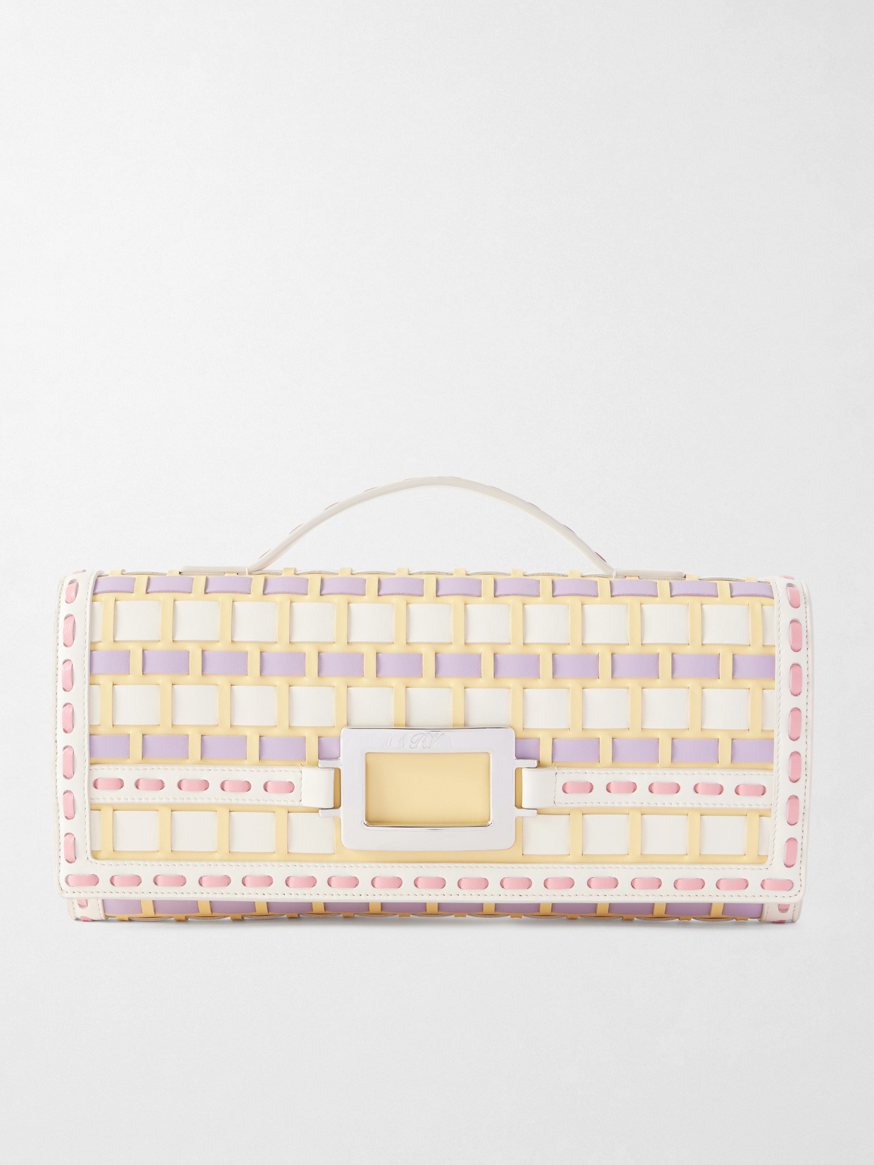 Roger Vivier - Belle Vivier Buckled Leather Clutch - Multi
