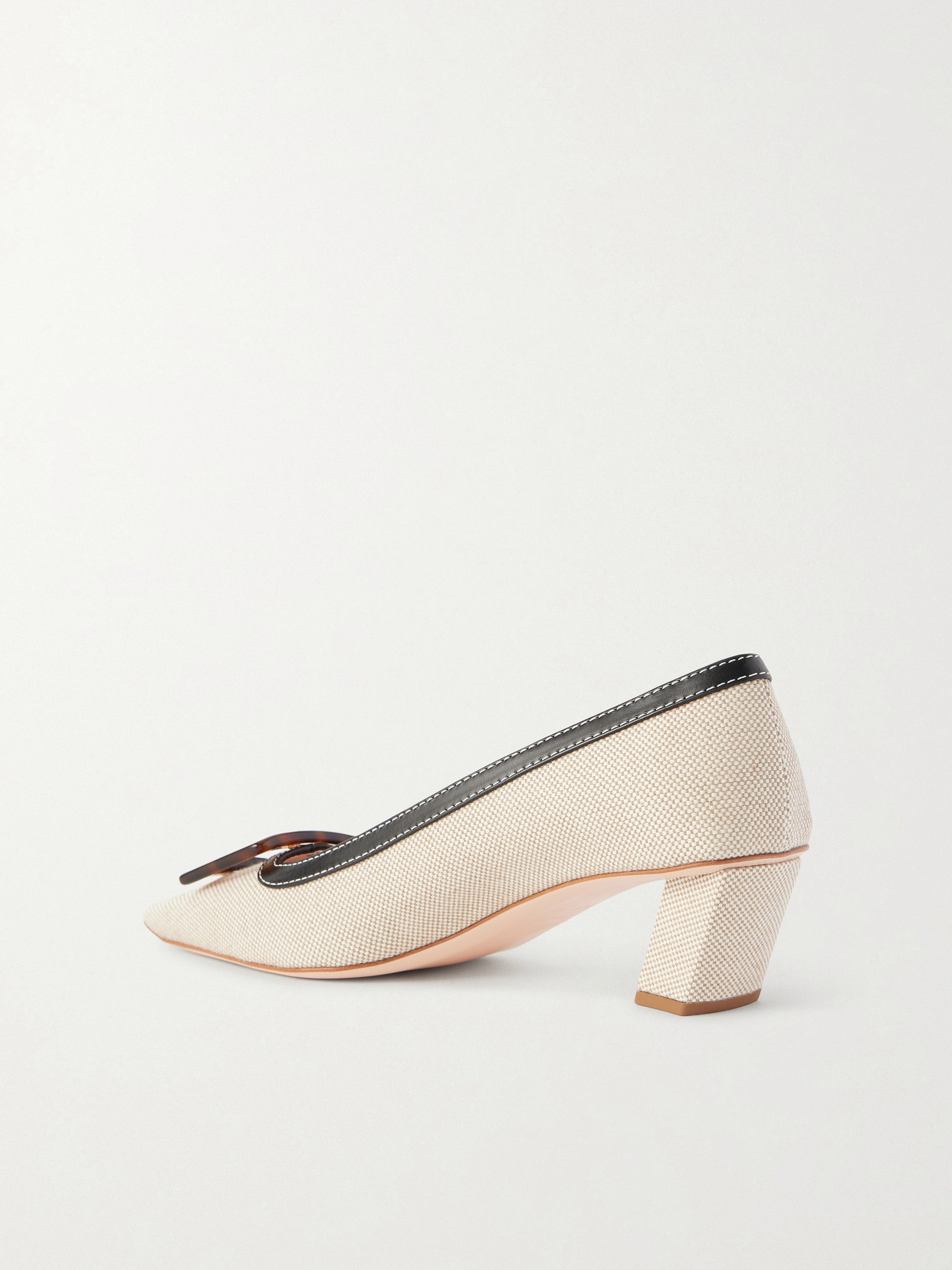 Roger Vivier Belle Vivier Décolleté In Canvas In Neutral
