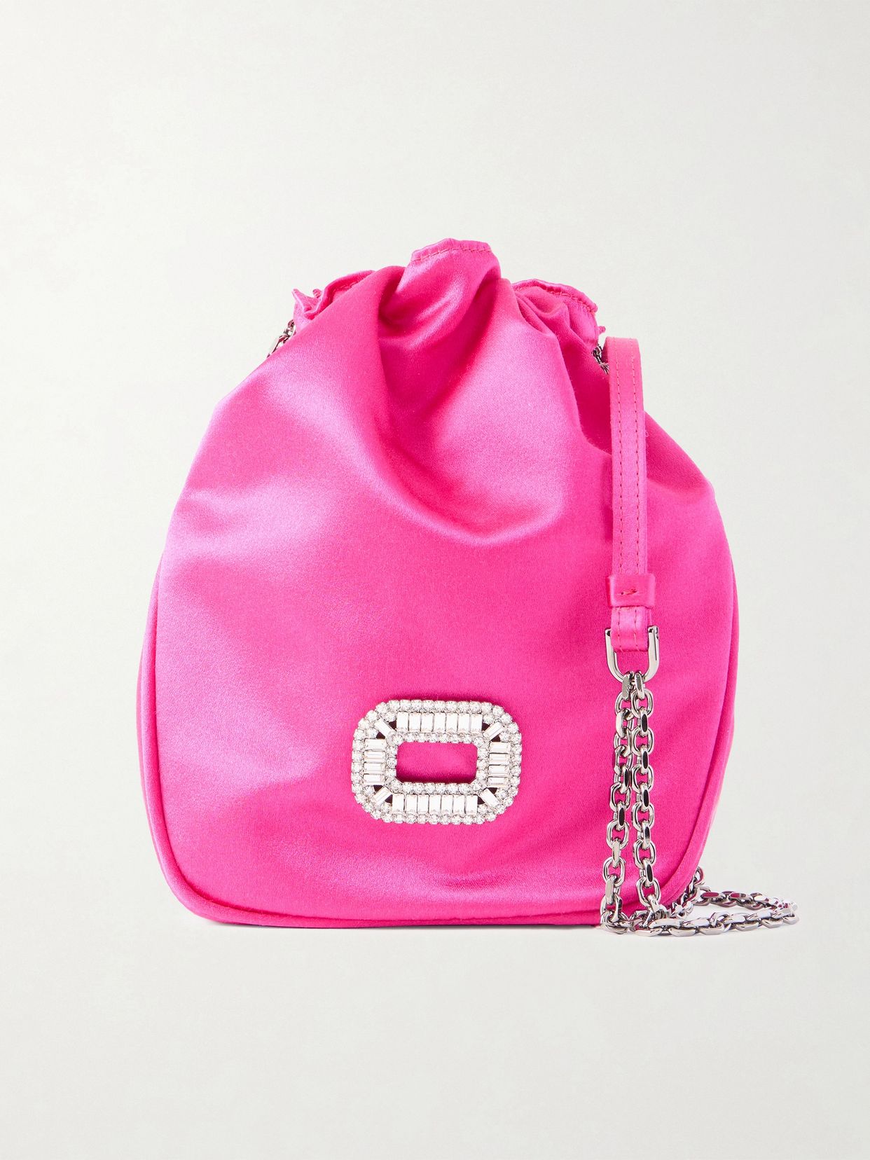 Pilgrim Nano crystal-embellished satin shoulder bag