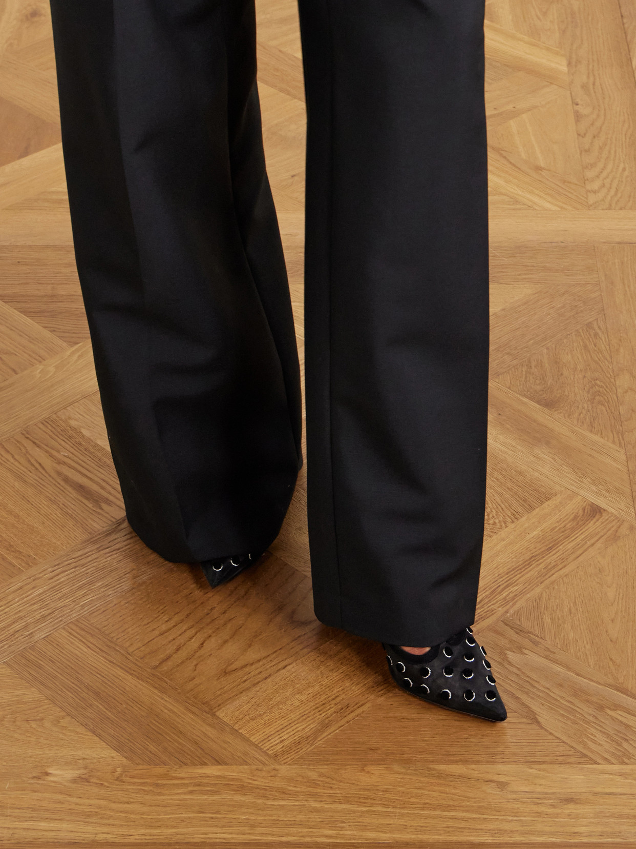 I Love Vivier 100 Suede-Trimmed Flocked Pumps