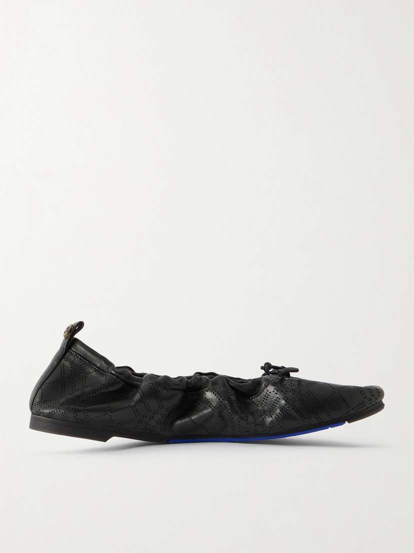 Burberry Perforated Leather Ballet Flats