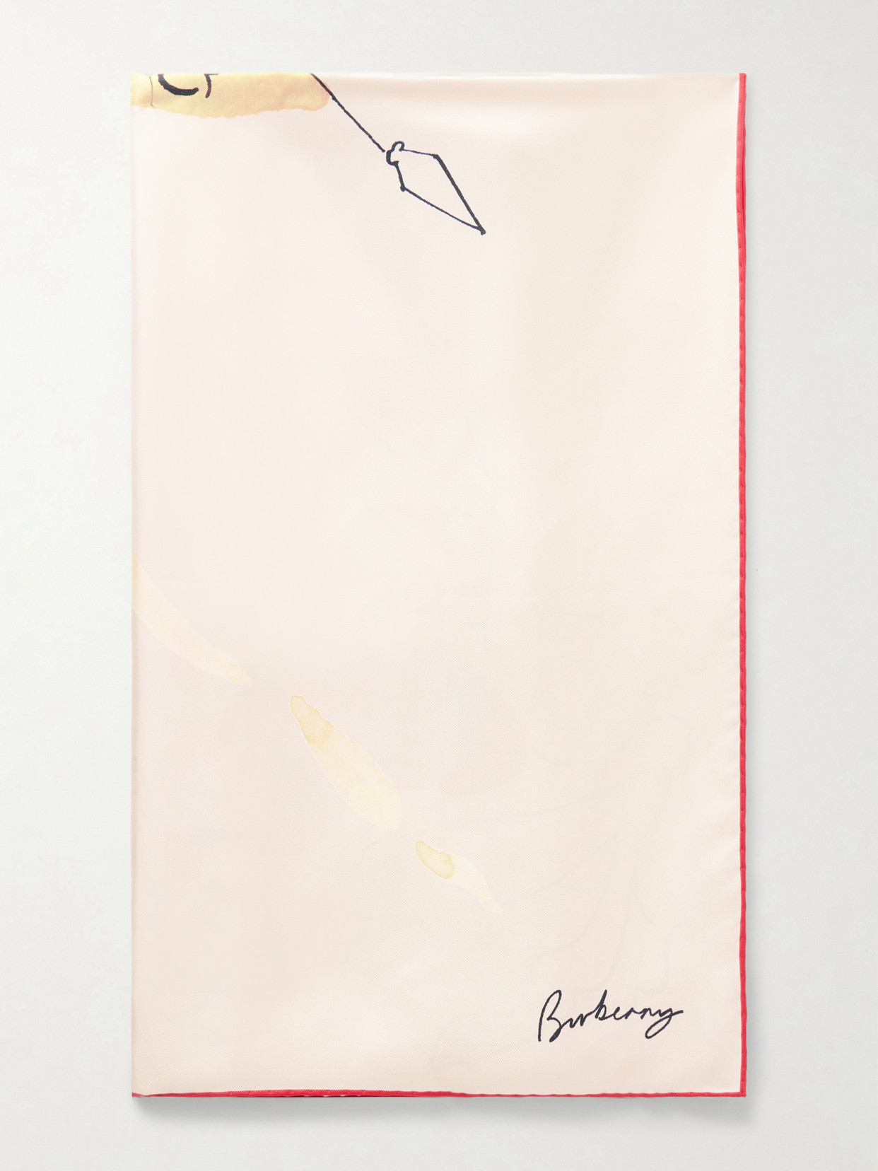 Burberry Printed Silk-twill Scarf In Neutral