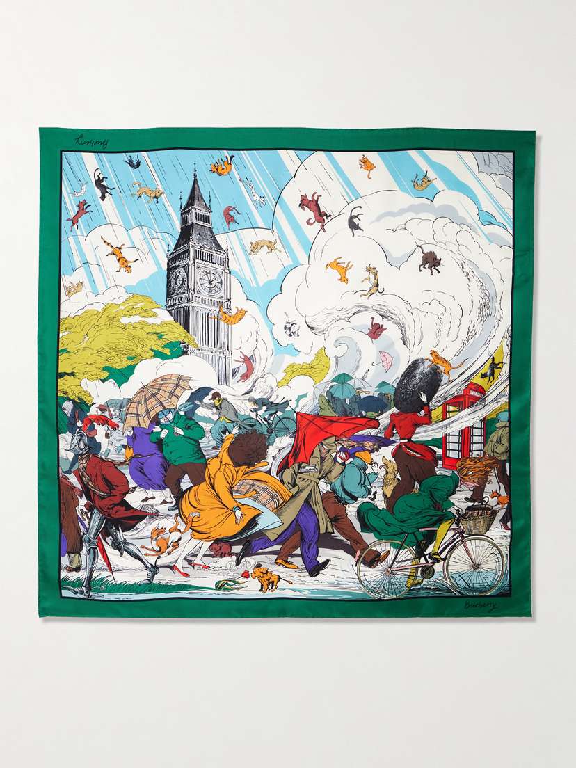 Burberry Printed Silk-twill Scarf