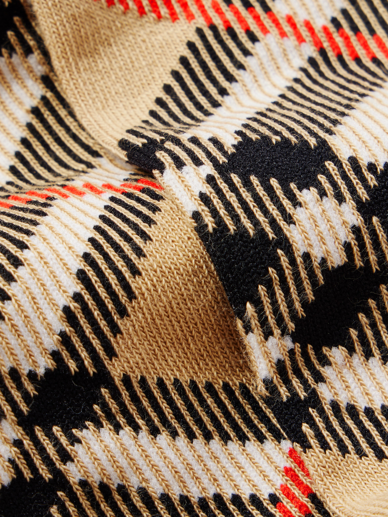 Burberry Checked Cotton-blend Socks In Multi
