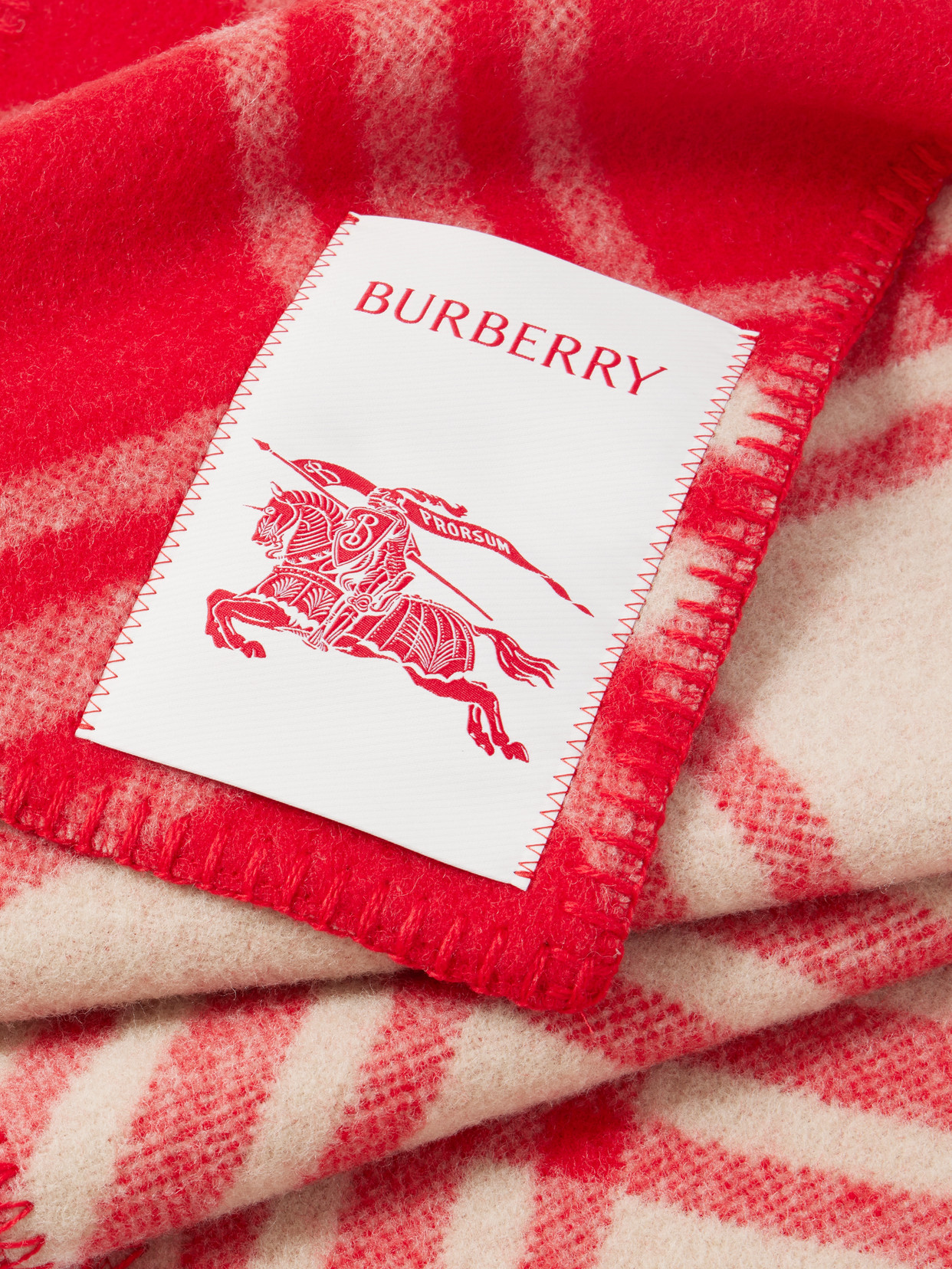 Burberry Checked Wool Scarf In Multi
