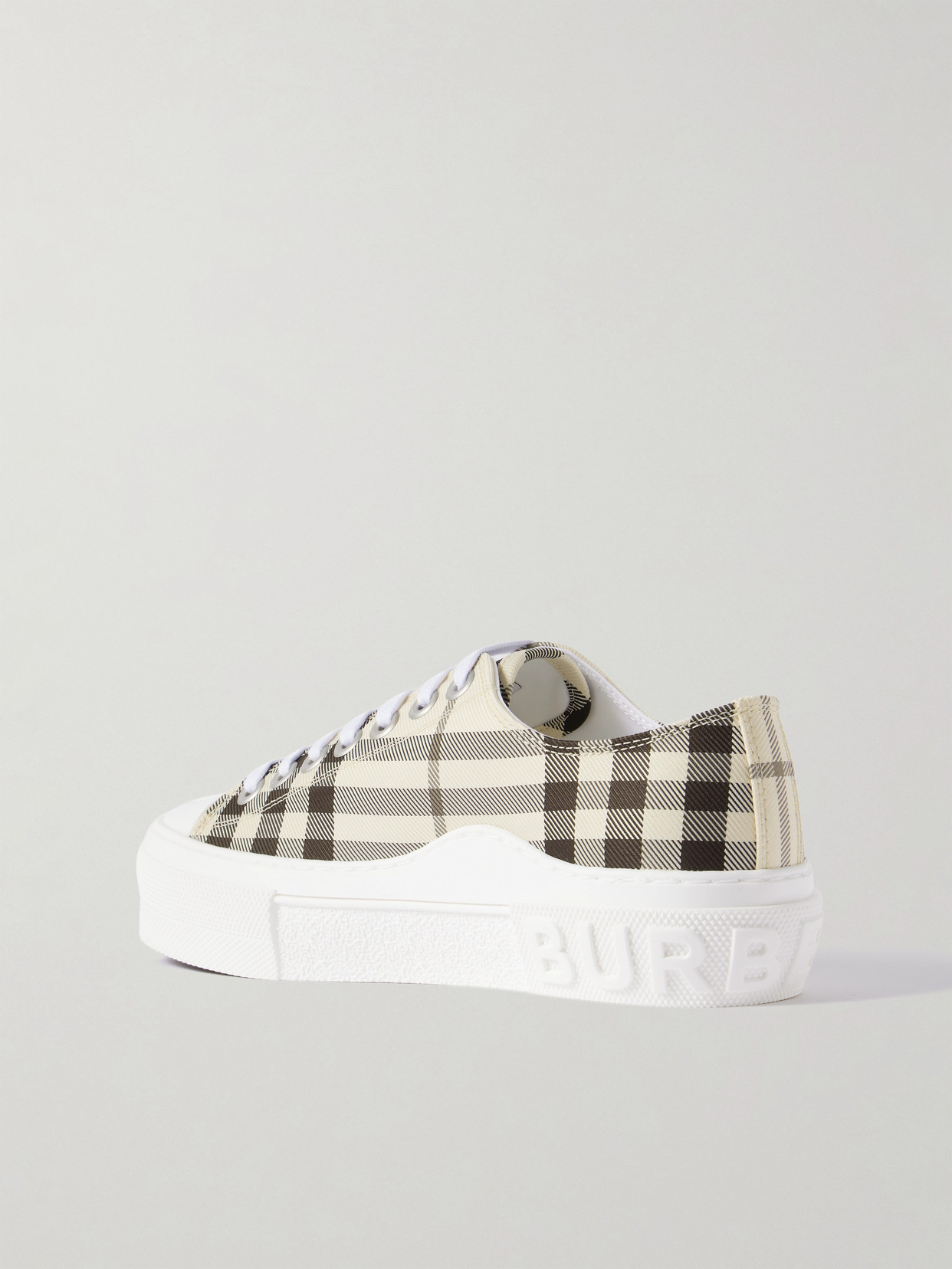 Burberry Check Embossed-logo Sneakers In Neutral