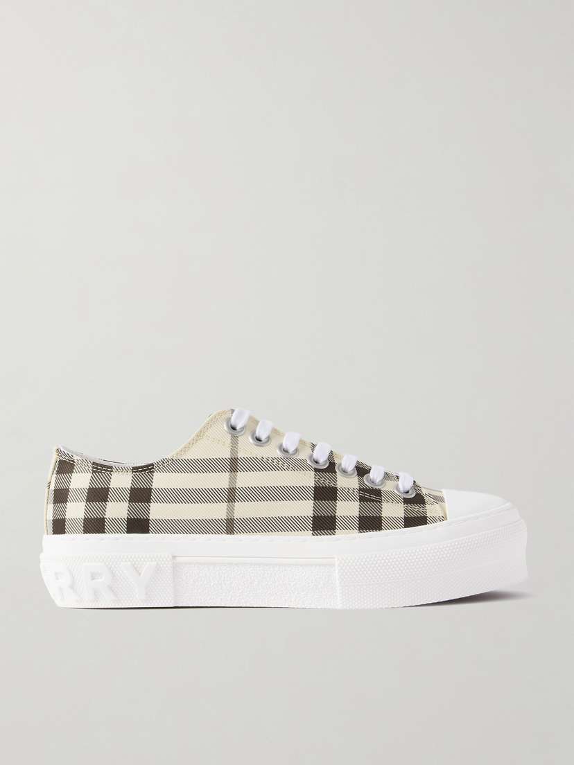 Burberry Checked Canvas Sneakers