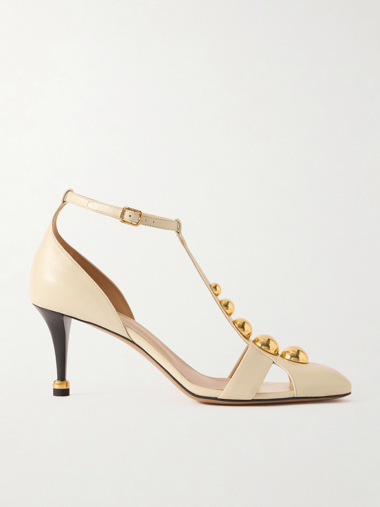 Chloé Cleiat Embellished Leather Pumps In White