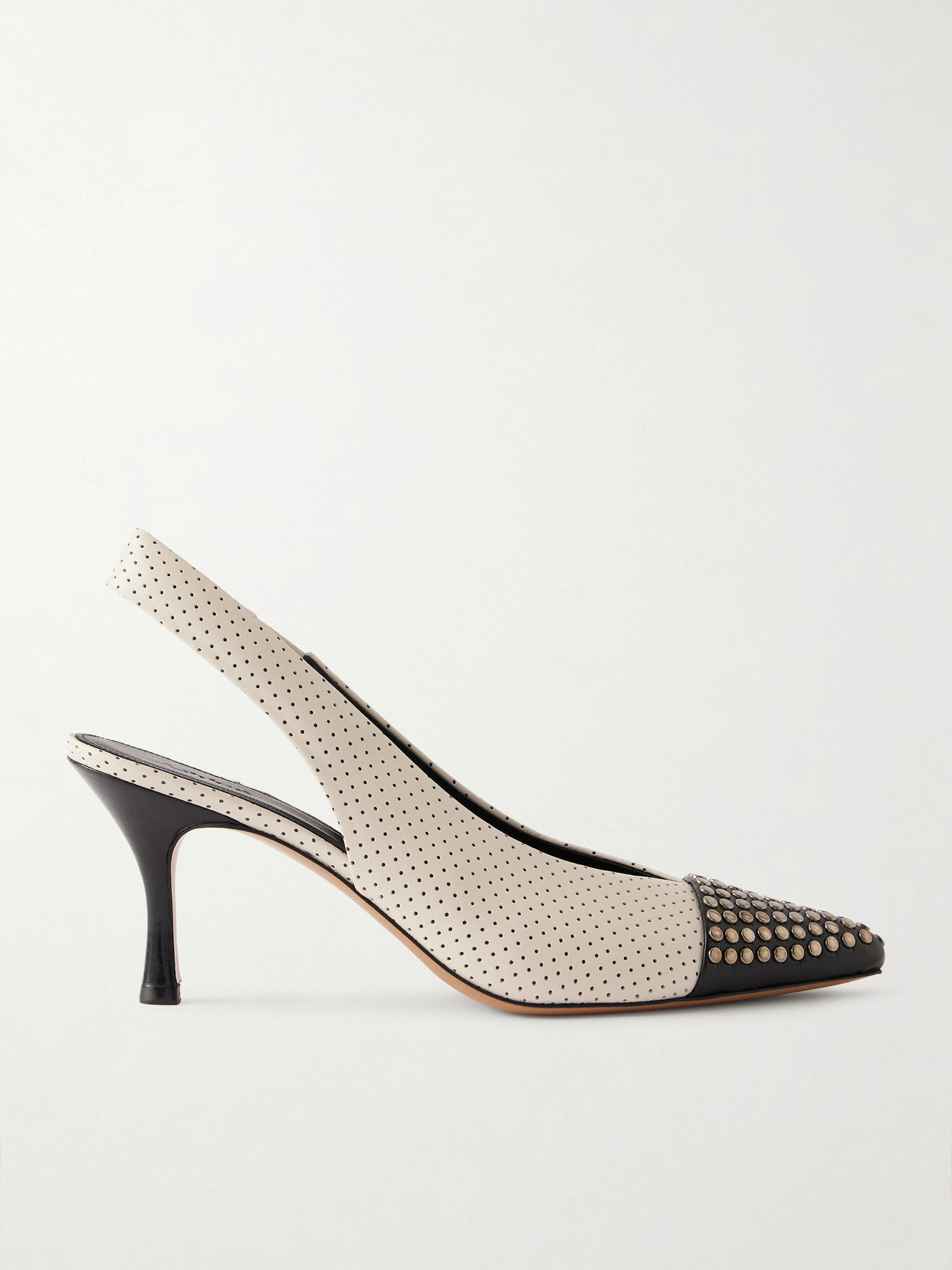 Chloé - Alba Studded Perforated Slingback