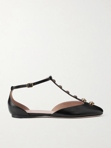 Chloé Celeste embellished leather ballet flats