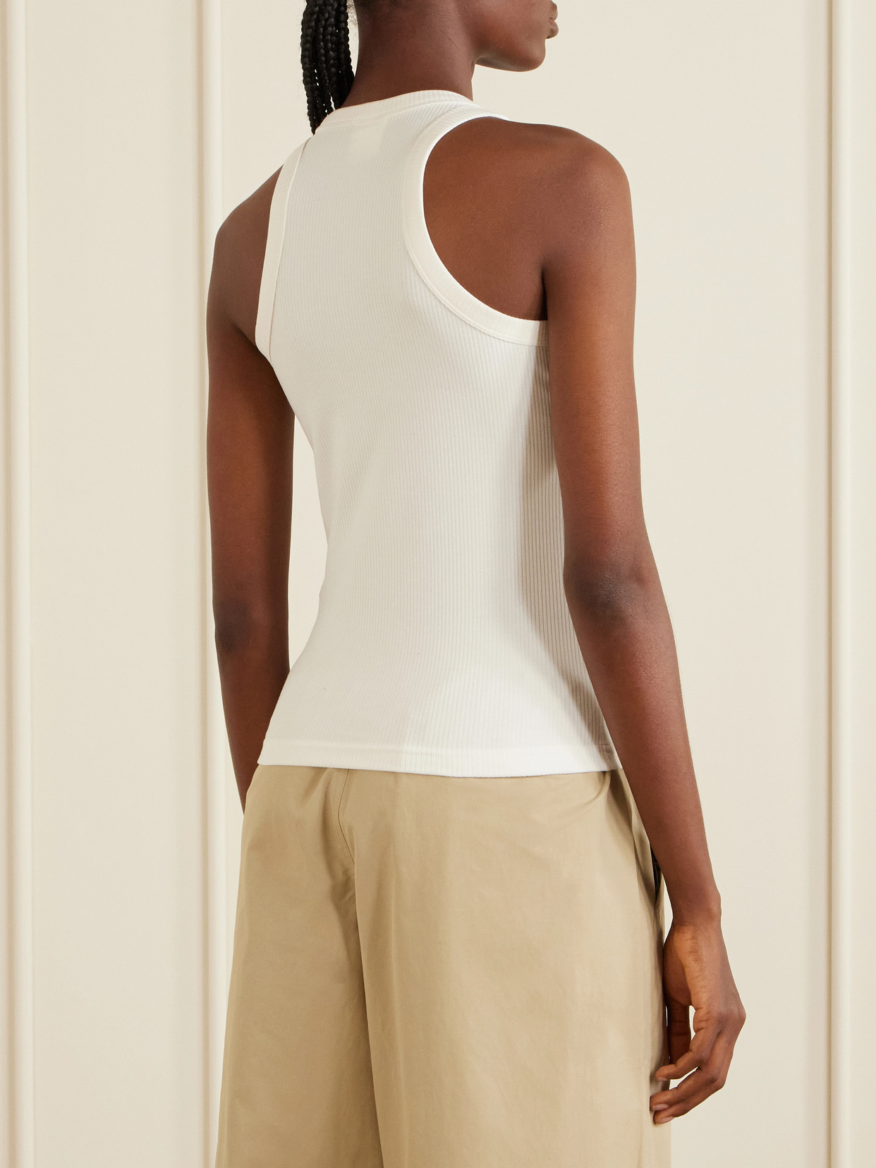 All-Day Ribbed Stretch Lyocell And Cotton-Blend Tank