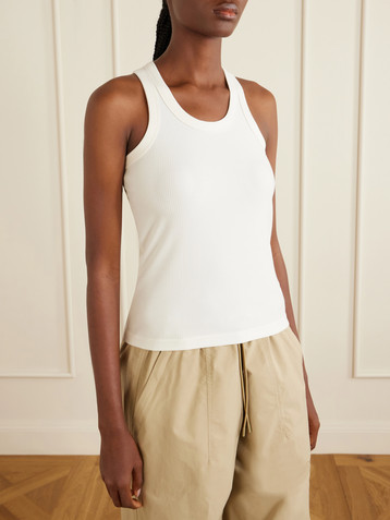 ON All-Day ribbed stretch Lyocell and cotton-blend tank