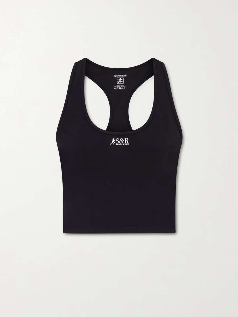 Sporty & Rich Runner Sports Tech-jersey Cropped Tank Top