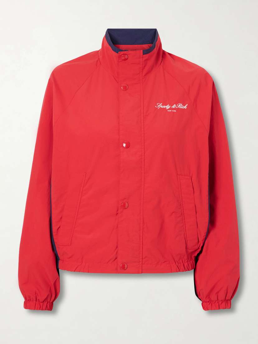 Sporty & Rich Logo-embroidered Shell Jacket