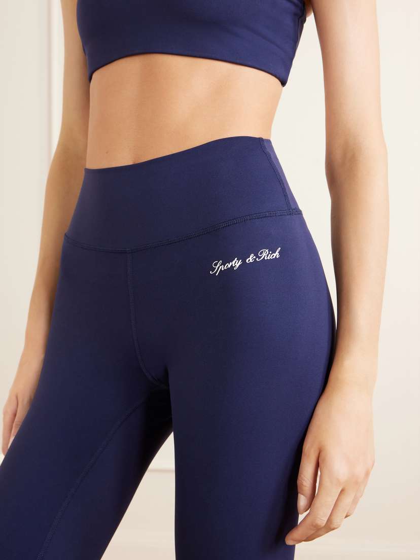 Sporty & Rich Embroidered Jersey Leggings | Thumbnail 4 Sporty & Rich Embroidered Jersey Leggings | Thumbnail 4