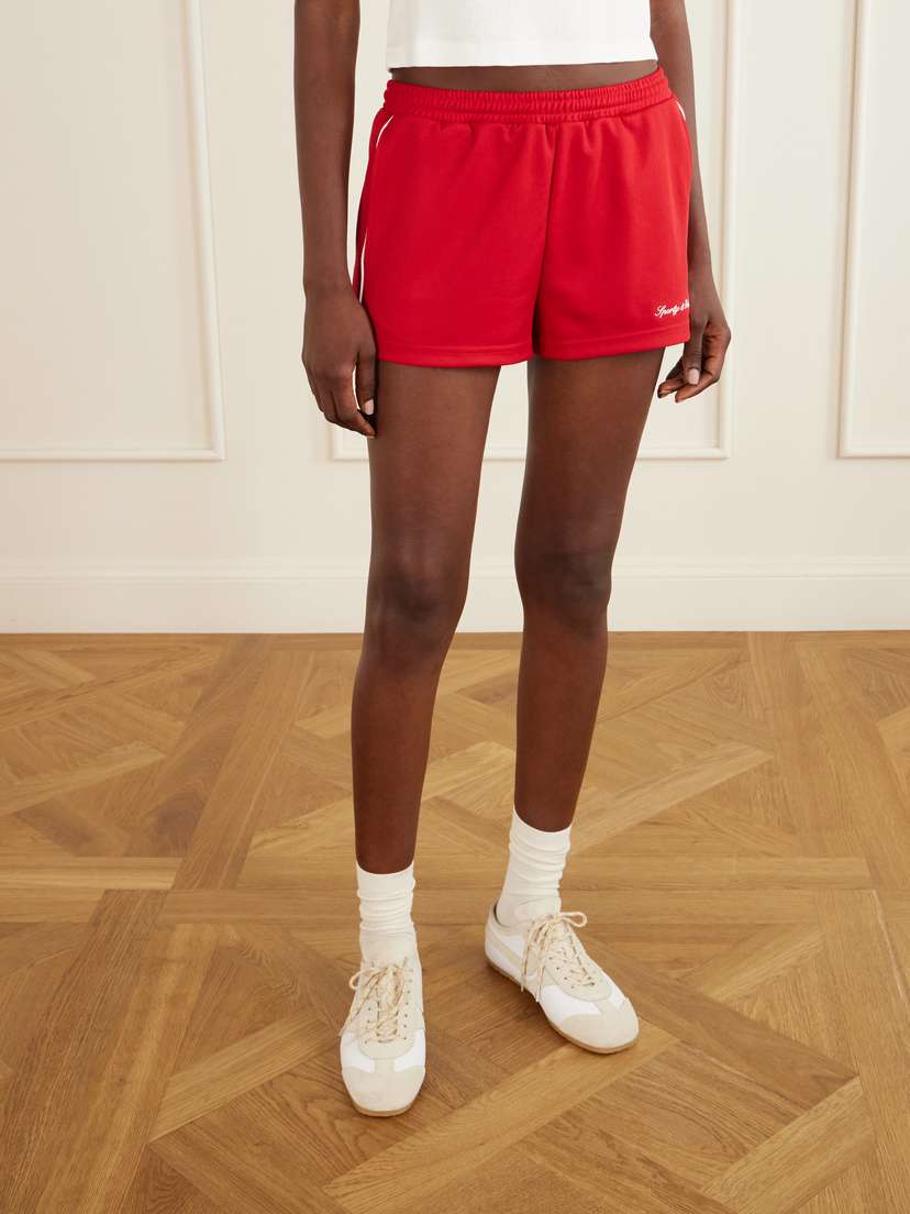 Sporty & Rich Logo-embroidered Jersey Shorts | Thumbnail 3 Sporty & Rich Logo-embroidered Jersey Shorts | Thumbnail 3