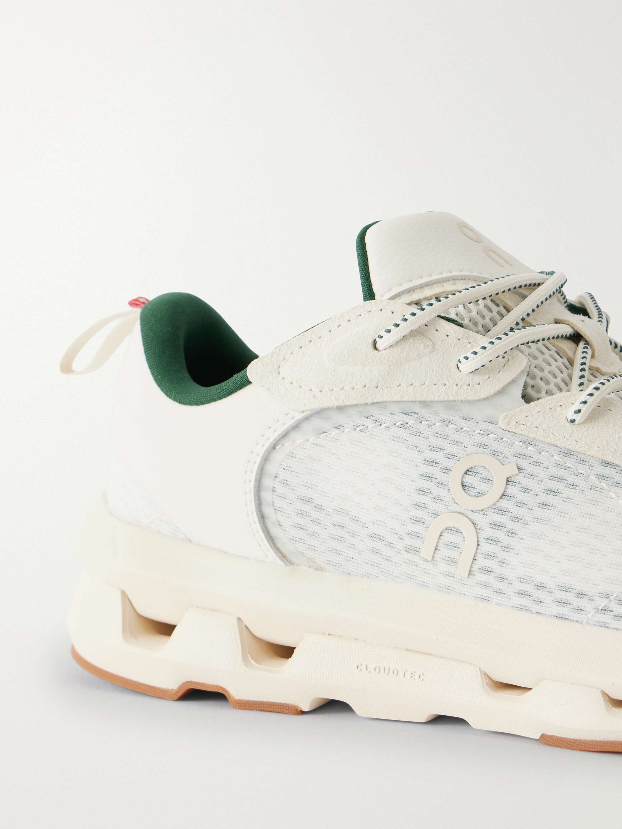 ON + Zendaya Cloudzone Moon rubber-trimmed mesh sneakers | NET-A