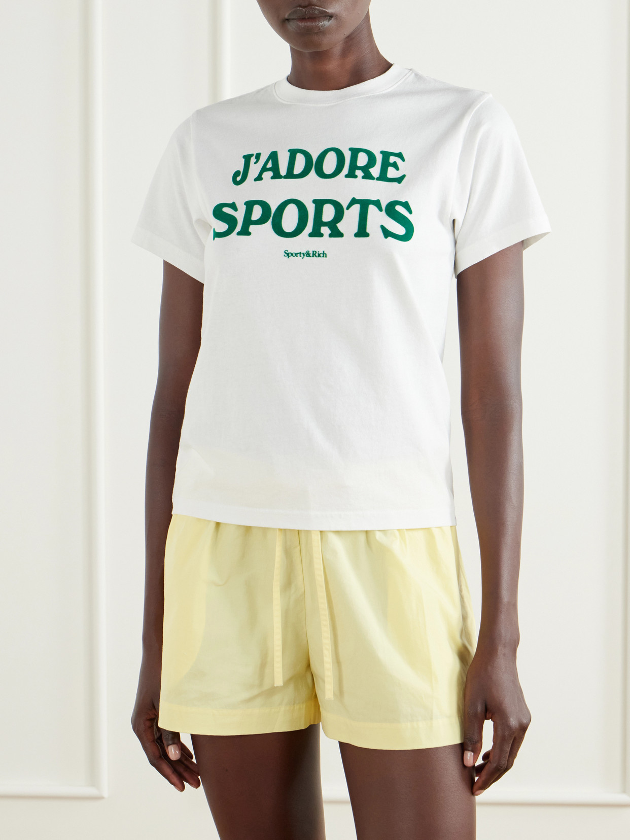 J'Adore Printed Cotton-Jersey T-Shirt