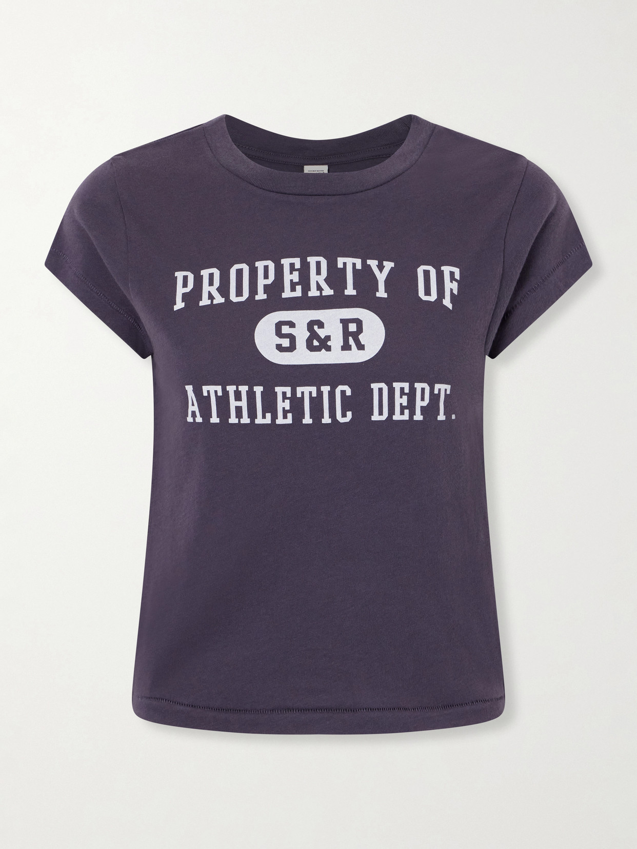 Sporty And Rich Printed Garment-dyed Cotton-jersey T-shirt In Gray