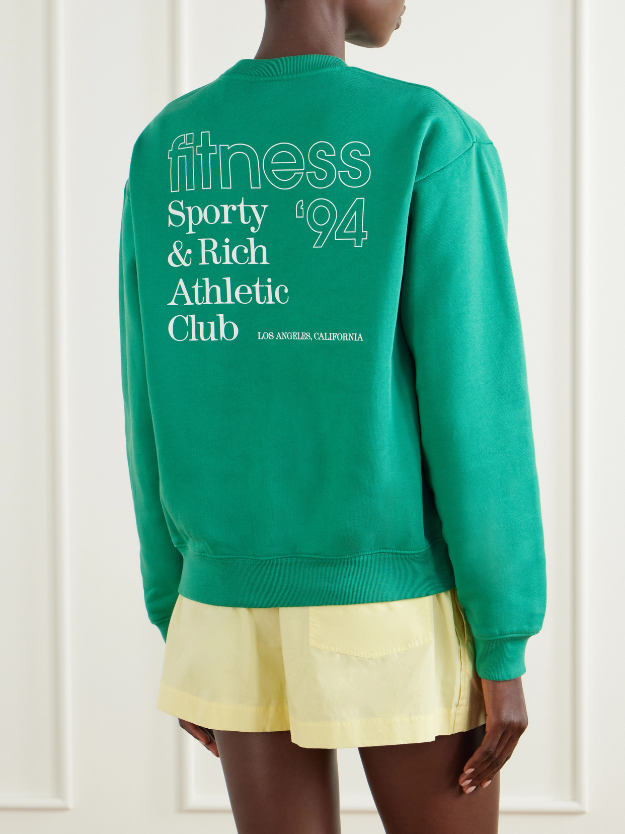 Fitness 94 Logo-Printed Cotton-Jersey Sweatshirt