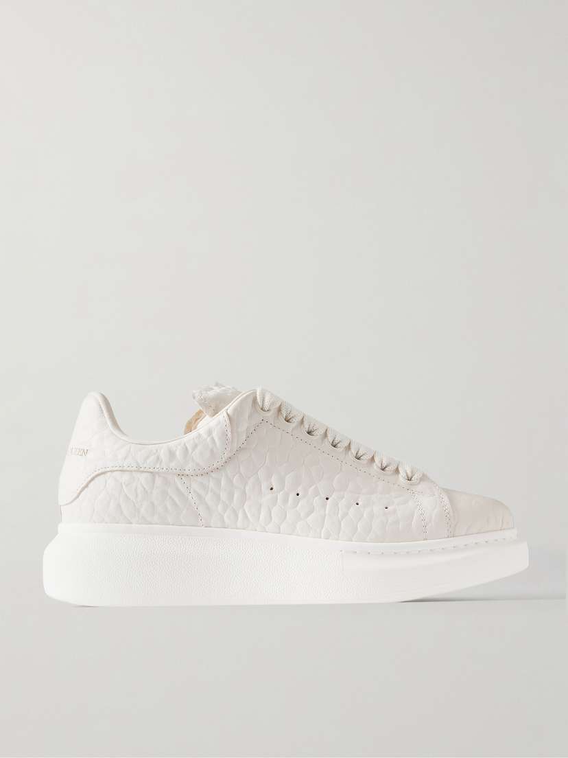 McQueen Textured-leather Exaggerated-sole Sneakers