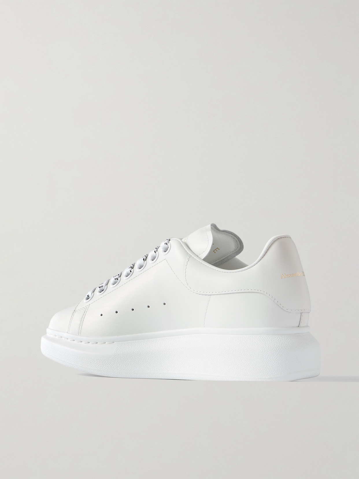 Leather Exaggerated-Sole Sneakers