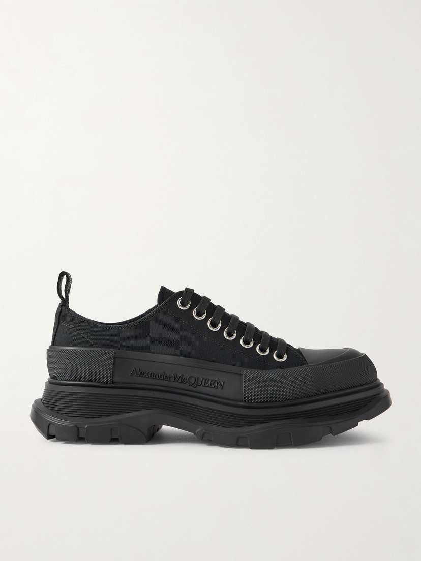 McQueen Tread Slick Canvas Exaggerated-sole Sneakers