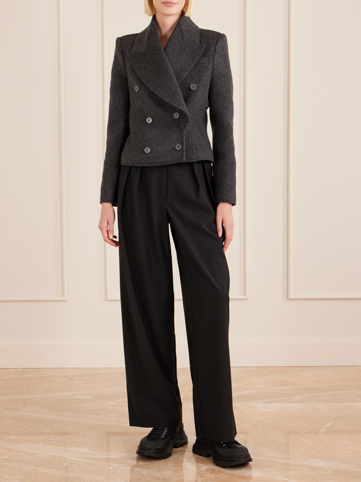 Alexander Mcqueen Tread Slick Canvas Exaggerated-sole Sneakers In Black