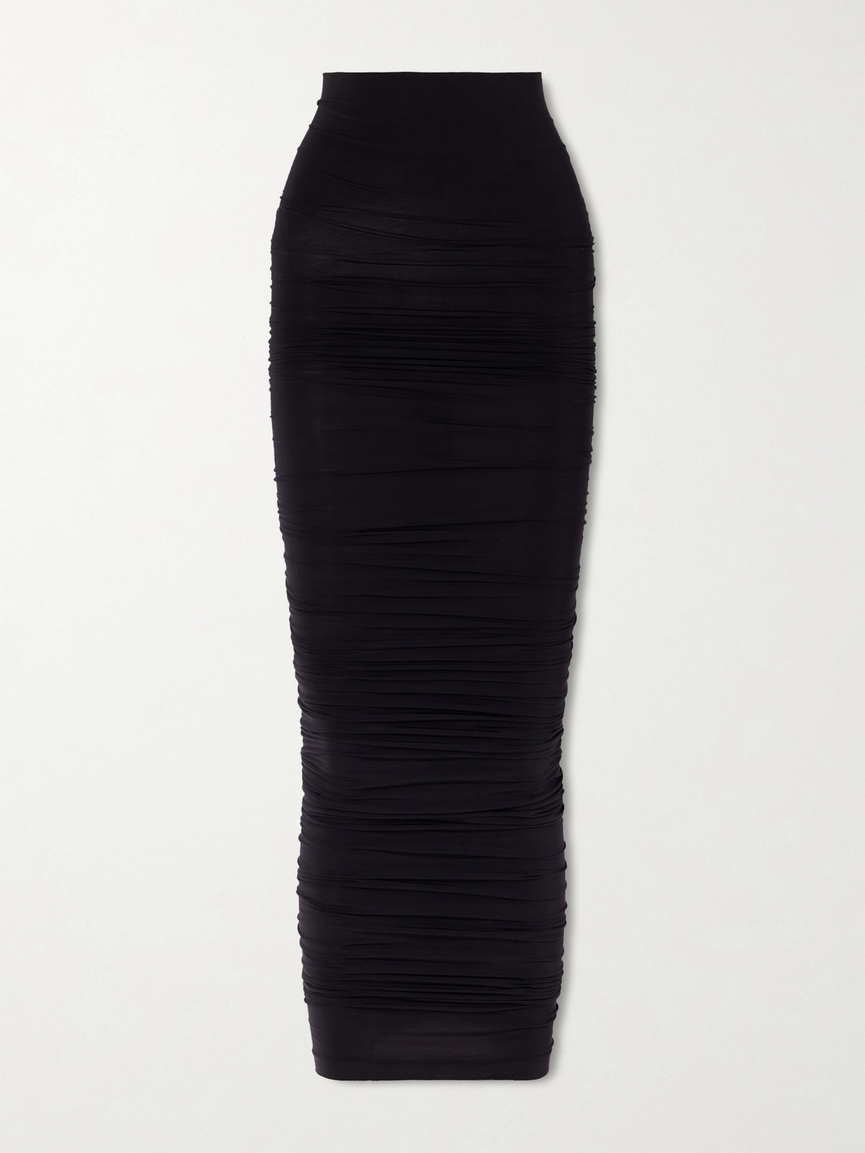 Wolford Draped Stretch-jersey Midi Skirt In Black