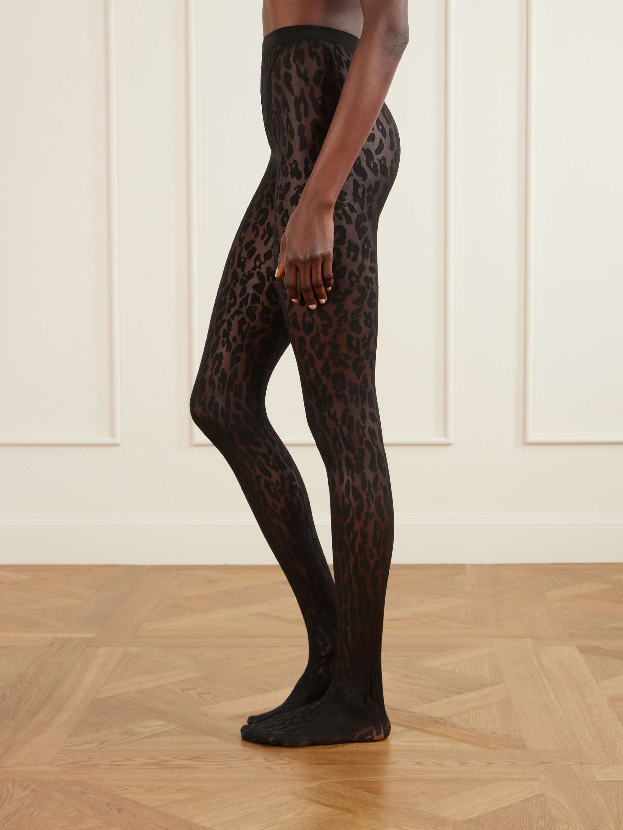WOLFORD Josey 20 denier leopard-print tights