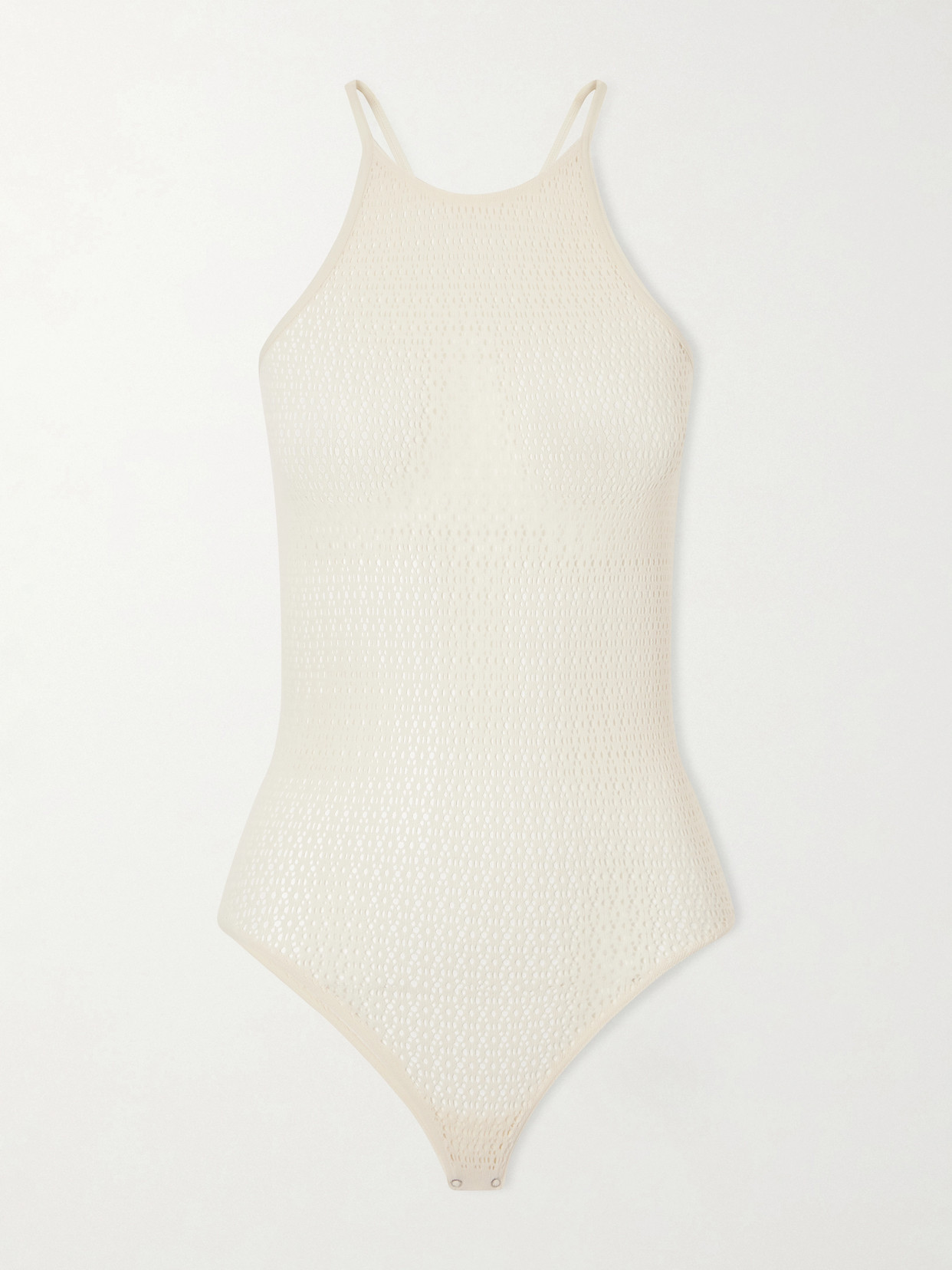 Wolford Daisy Net Stretch-gauze Bodysuit In White
