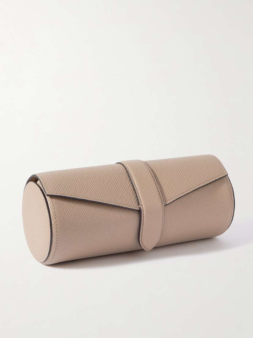 Smythson Panama Textured-leather Watch And Jewelry Roll | Thumbnail 5