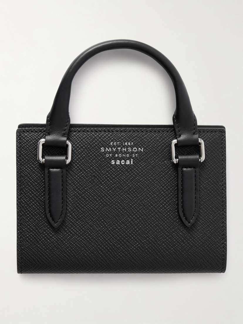 Smythson + Sacai Textured-leather Passport Holder