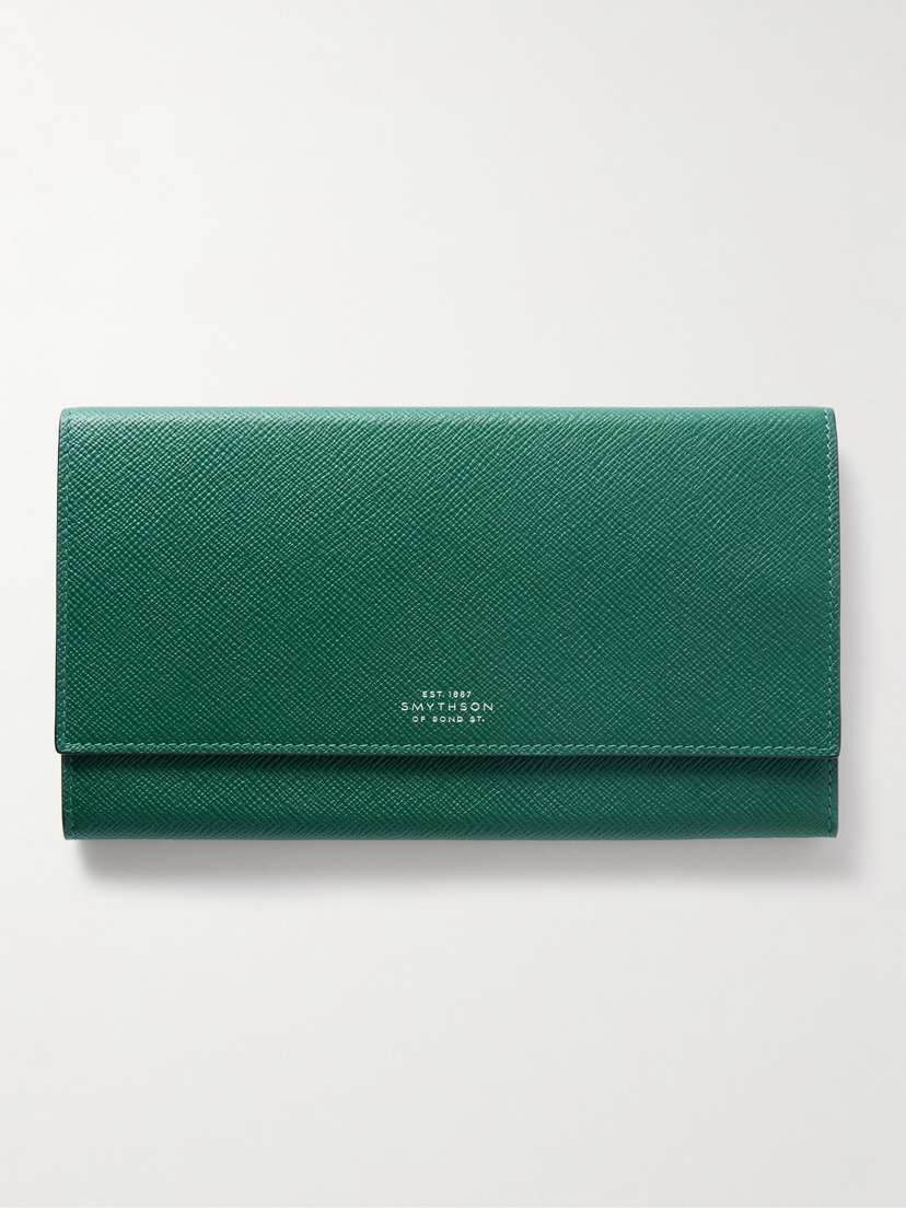 Smythson Marshall Textured-leather Travel Wallet