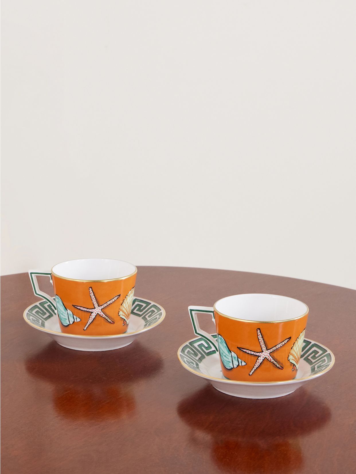 Il Viaggio di Nettuno printed porcelain teacup and saucers