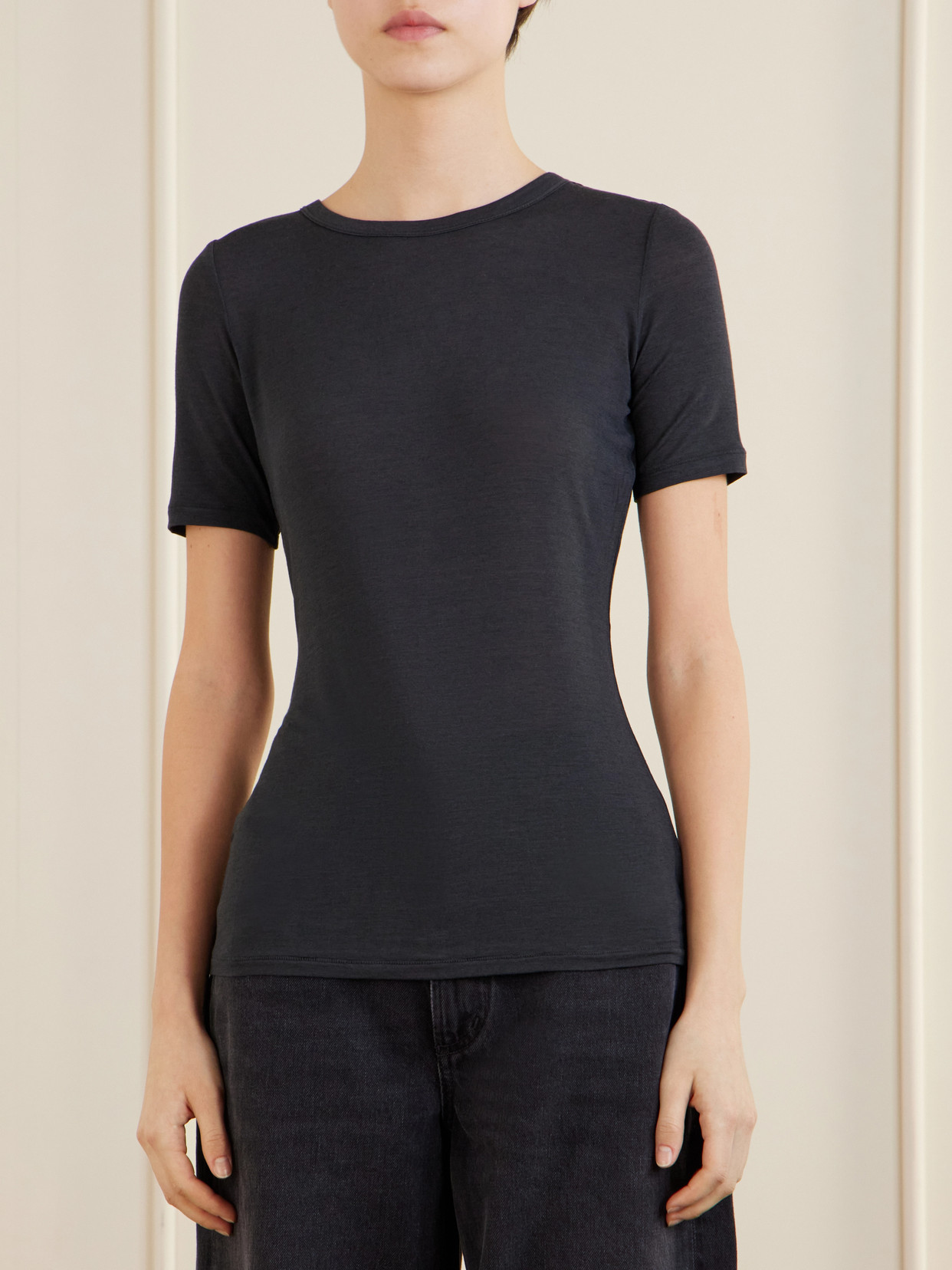 Stretch-Modal And Cashmere-Blend T-Shirt