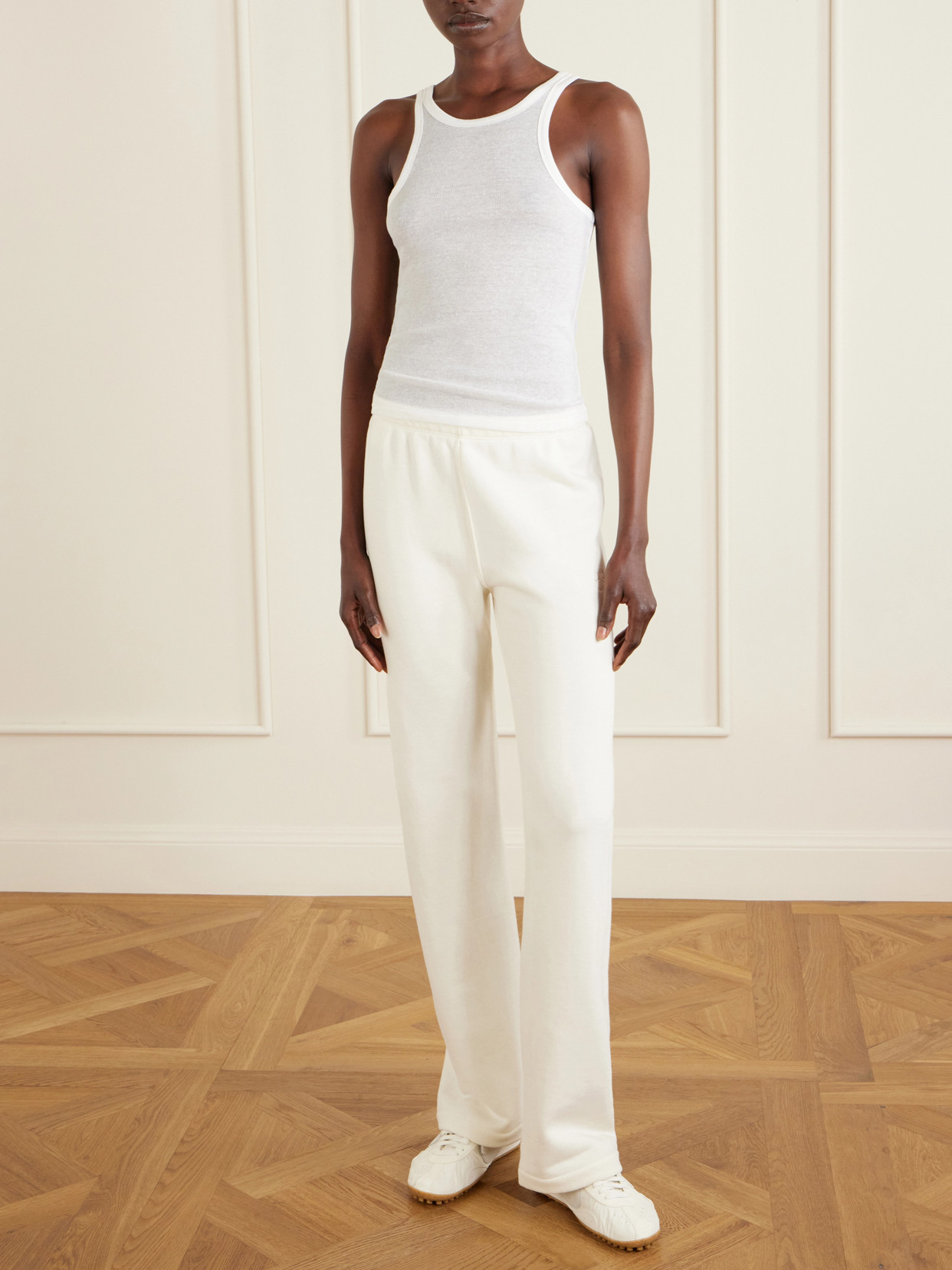 Ribbed-Knit Jersey Tank