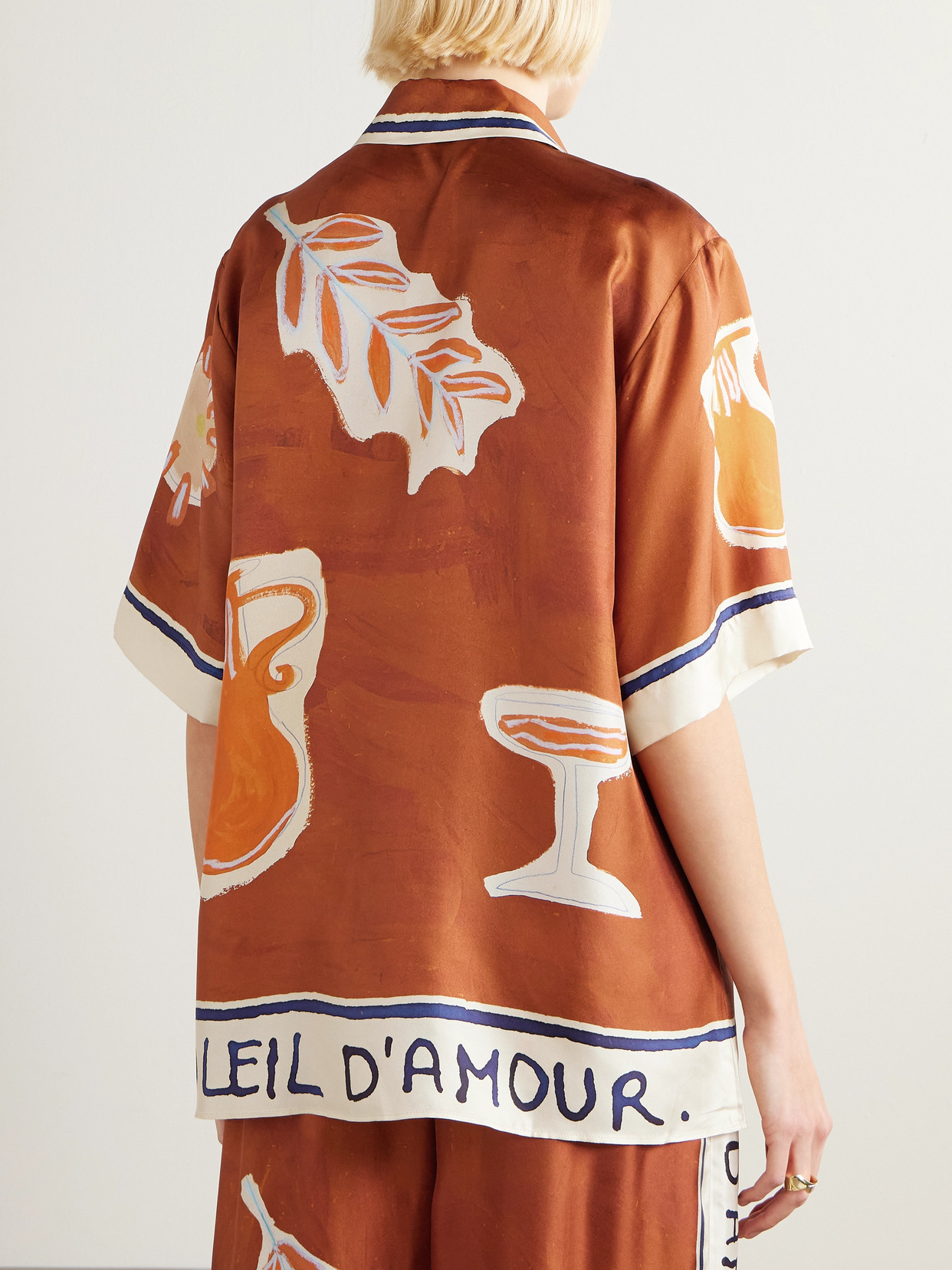 Alémais - Soleil D'Amour Printed Silk-Twill Shirt