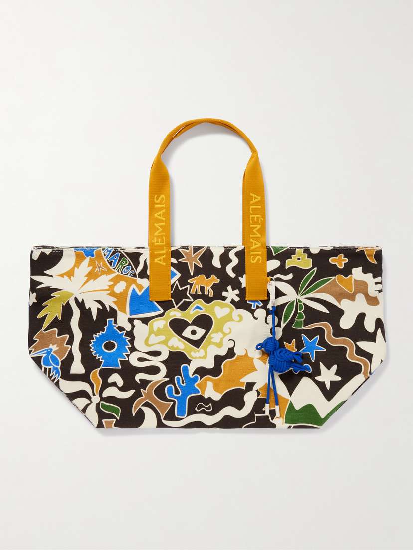 ALÉMAIS Maroc Embellished Printed Cotton-canvas Tote