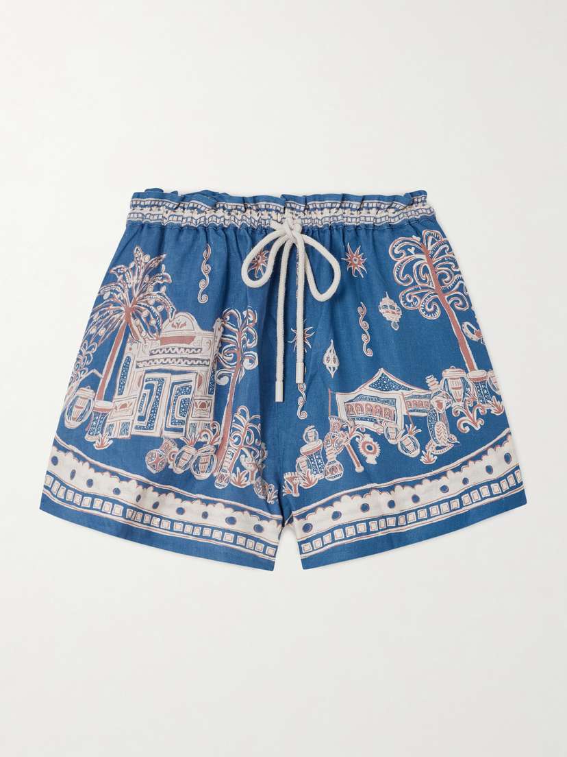 ALÉMAIS Acacia Printed Linen Shorts