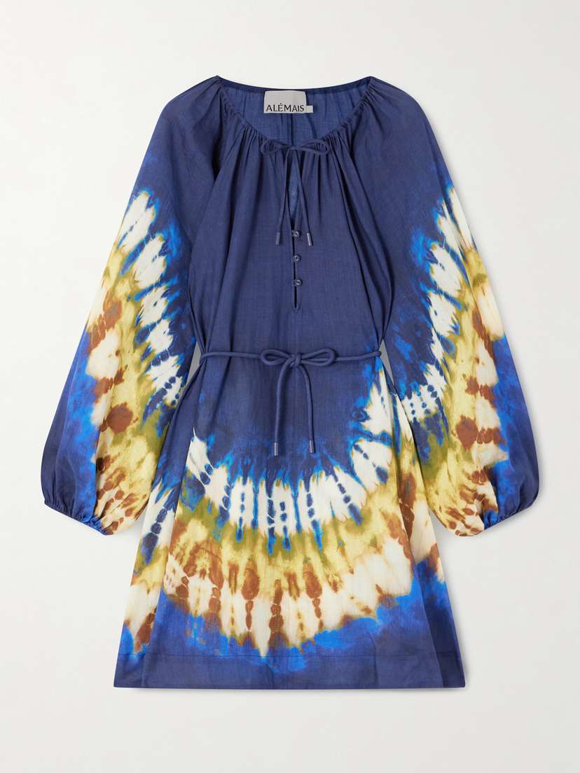 ALÉMAIS Martine Tie-dyed Ramie Mini Dress