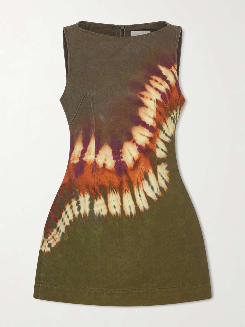 ALÉMAIS Marilyn Tie-dye Denim Mini Dress