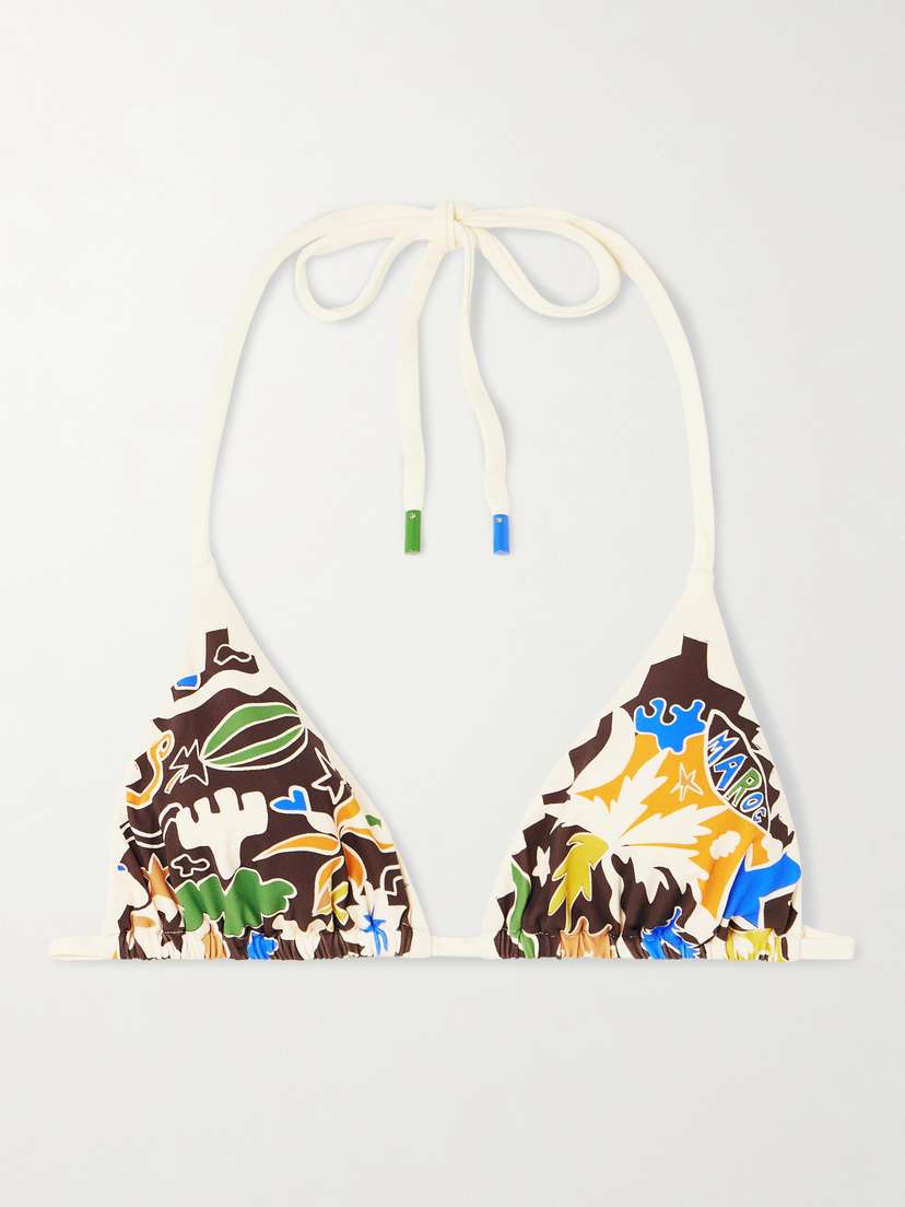 ALÉMAIS Maroc Printed Triangle Bikini Top